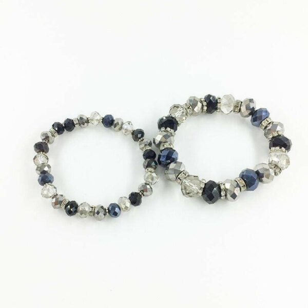 Black and White Temperament Handwork Bracelets, Bangles, Charms with Crystal Beaded Design for Women Making Friendship Jewelry - Image 5