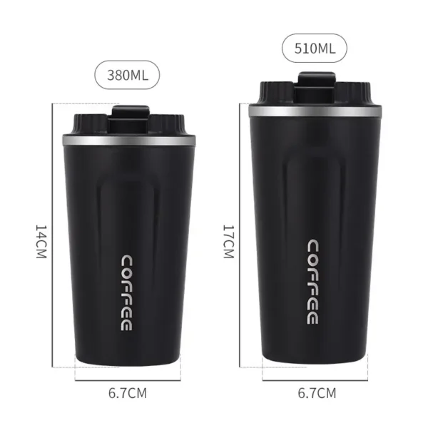 380ML 500ml water cup with smart temperature display made of insulated stainless steel clever coffee mug - Image 5