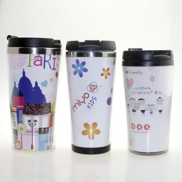 Both in bulk and customized Promotional double-walled coffee mug with personalized logo cafe cup paper insert tumbler for advertising - Image 4