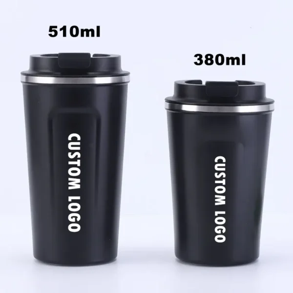 Vacuum-insulated, reusable, double-walled, stainless steel travel mug with 380 and 510 milliliters of eco-friendliness - Image 3