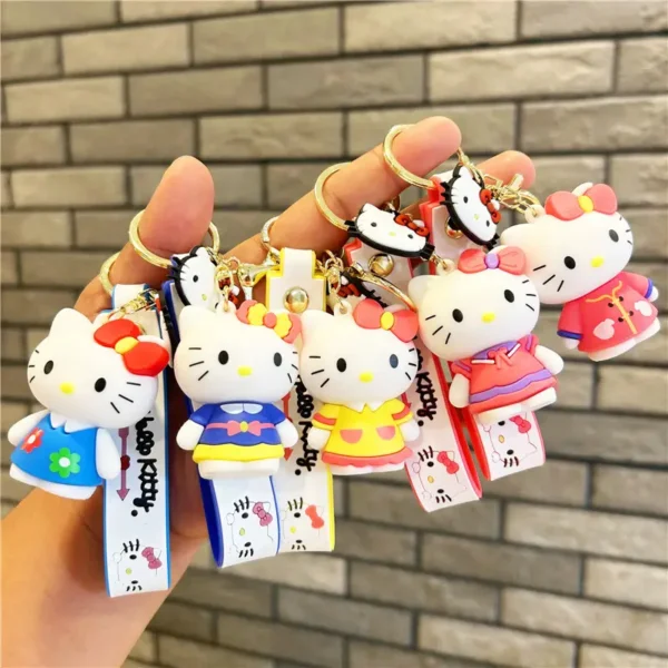 Keychains with Hello Kitty at Wholesale Prices Silicone cute key chains for bags featuring a cute Kouromi cartoon design. - Image 5