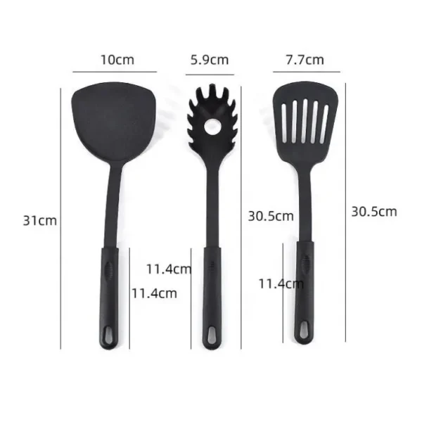 Set of plastic kitchen utensils with a PP grip - Image 3