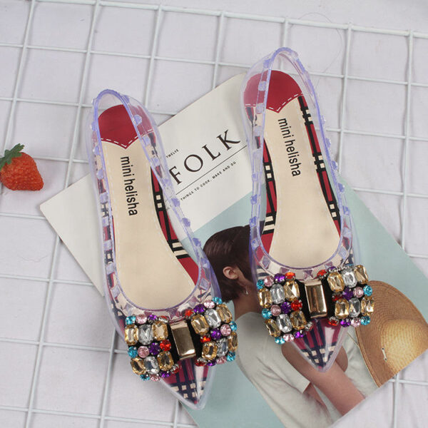 Wholesale  new style women's transparent slip-on sandals with pointed toes that are transparent and jelly shoes - Image 5