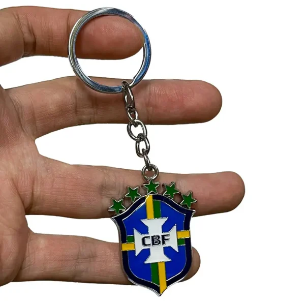 Custom football team logo engraving ring metal keychain from Kunshan - Image 4