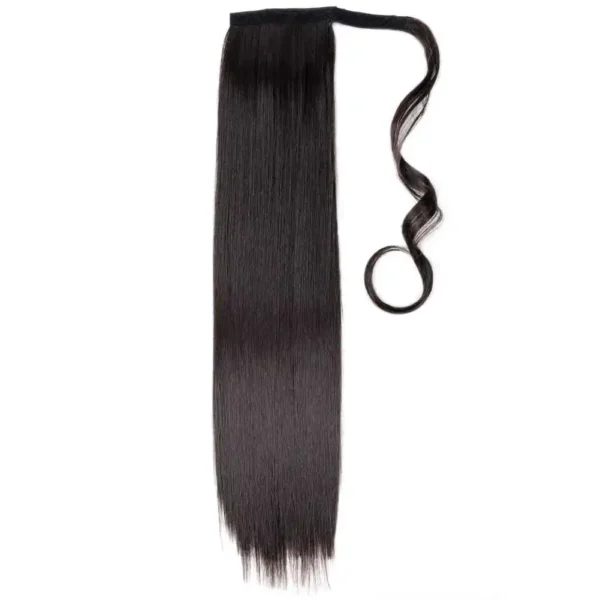 Long, tangle-free synthetic ponytail extensions made of heat-resistant synthetic fiber are available. - Image 5