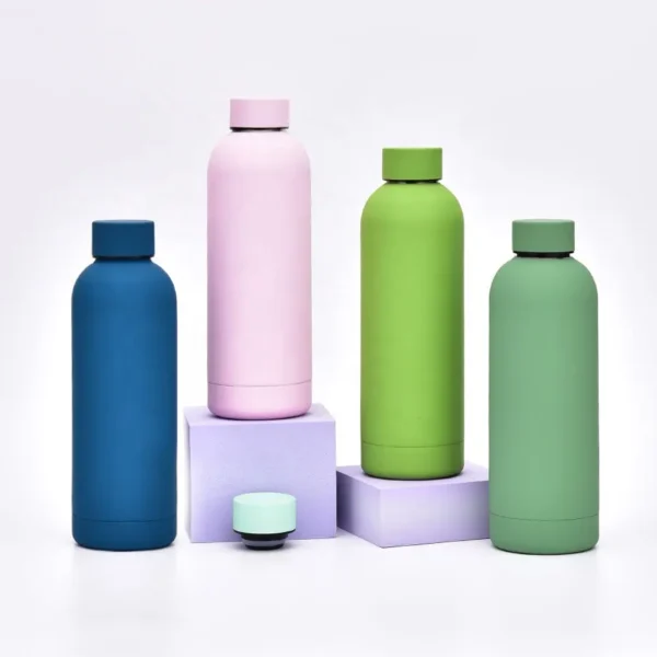 Skin-coating metal sports water bottle with double wall insulation and vacuum flask made of stainless steel - Image 4