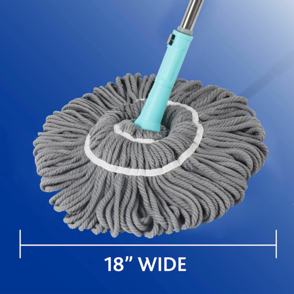 Single mop head telescopic steel pole twisting mop for a variety of scenes Simple to Use—No Need to Wash Your Hands - Image 6