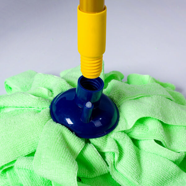 Wet floor mop with factory-absorbent microfiber strip Commercial Floor Cleaning Mops with a Round Wet Mop Head Made of Microfiber Cotton - Image 6