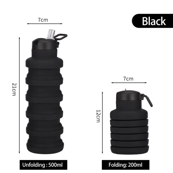 Collapsible silicone water bottle for kids and adults that is in high demand for sports - Image 4