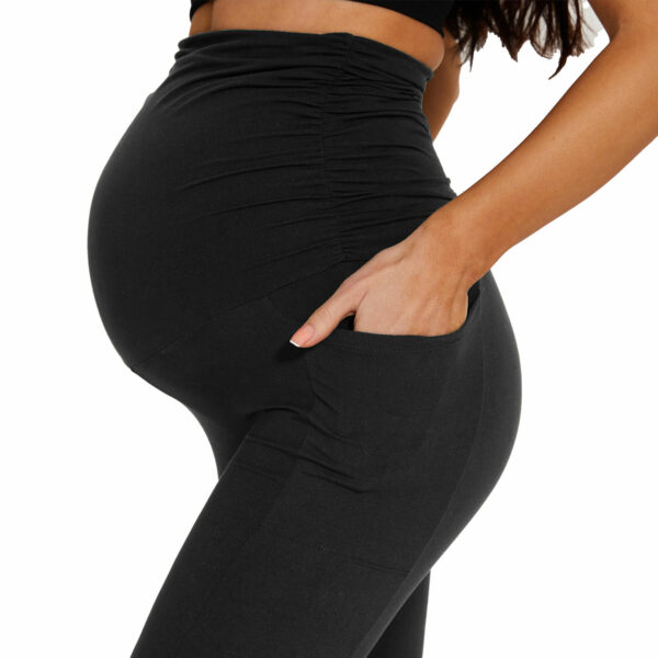 Stretchy, buttery soft, casual, custom high waisted ladies' maternity leggings for pregnant women's clothes - Image 6