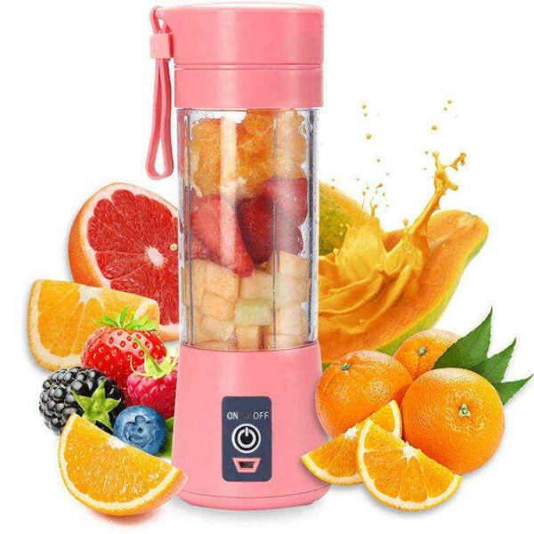 Juicer Cup Machine with 6 Blades for Home Use: A Portable Mini Ice Bottle Blender with Plastic Cap for Fruits and Vegetables - Image 5