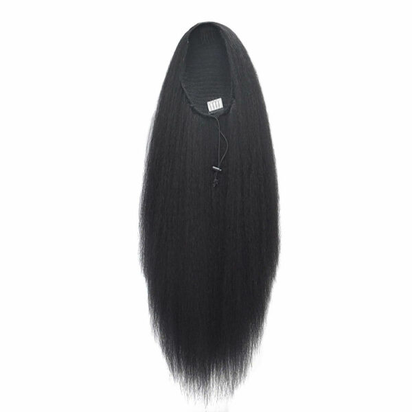 Hair Ponytail Novelties for Women: Cabello Natural Wrap Postiche Queue Cheval Afro Yaki Straight Synthetic Drawstring Kinky - Image 5