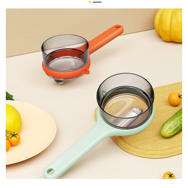 Delicious Fruit and Vegetable Kitchen Accessories: Carrots, Potato Peeler Knife, and Storage Cup