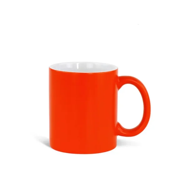 Elegant black porcelain mug with handle that is sublimated for a holiday celebration. - Image 5