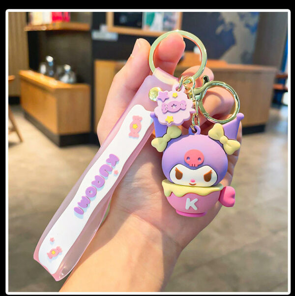 Creates Gifts with Cute Decoration 3D KT Cat Character Souvenir Anime Figure PVC Rubber Keychain Key ring - Image 4