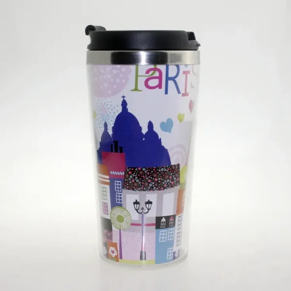 Both in bulk and customized Promotional double-walled coffee mug with personalized logo cafe cup paper insert tumbler for advertising - Image 3