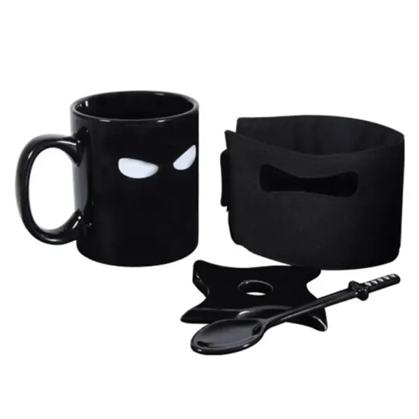 Creative Black Mugs for Coffee, Milk Tea, Sword Mugs with Spoon - Wholesale - Image 5