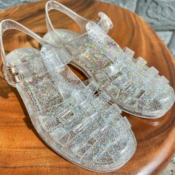 Ladies' Clear Sandals Premium Outdoor Design Sandals – Well-Known Brands Women's Jelly Gladiator Flat Crystal Shoes - Image 5