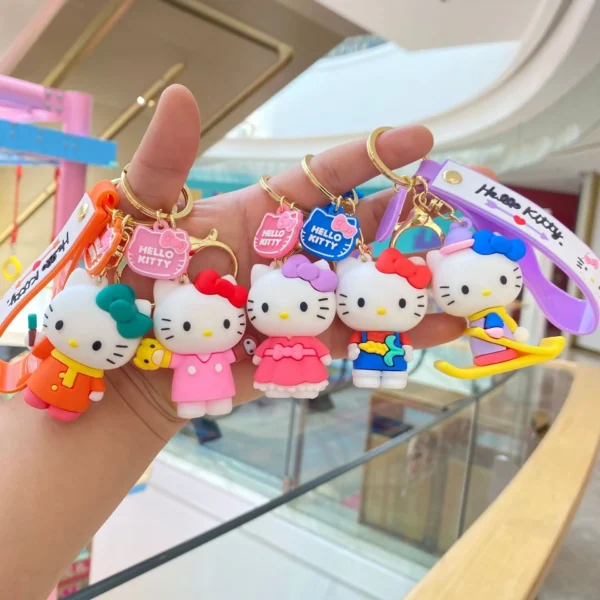 Keychains with Hello Kitty at Wholesale Prices Silicone cute key chains for bags featuring a cute Kouromi cartoon design. - Image 4