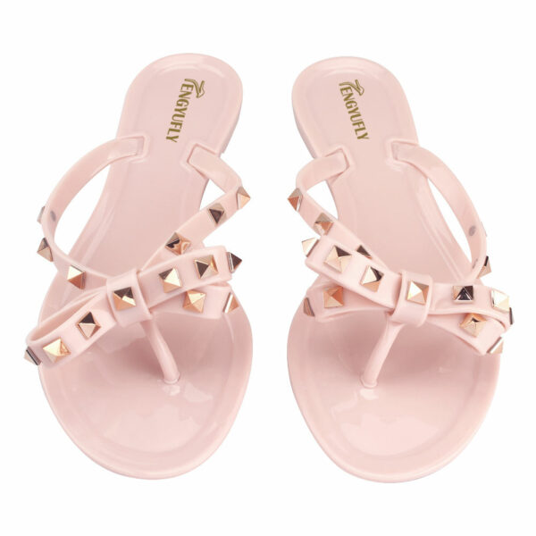 Fashionable women's shoes, summertime flat sandals, seductive and charming jelly sandals - Image 5