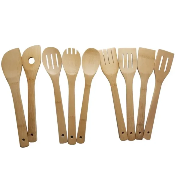 Cooking sets made of natural, healthy organic bamboo Bamboo Cutlery Without Polymers, Petrochemicals, and Varnishes - Image 5