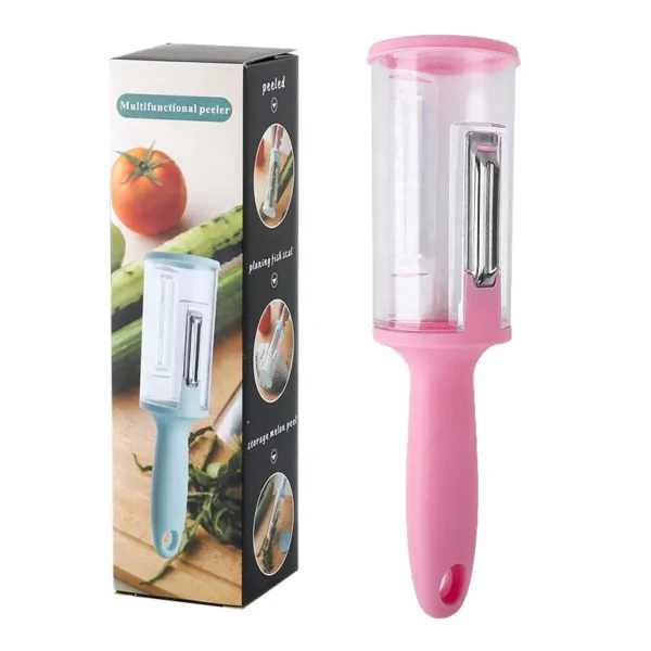 Stainless steel manual potato peeler, fruit and vegetable peeler, and storage container for kitchenware at home - Image 6