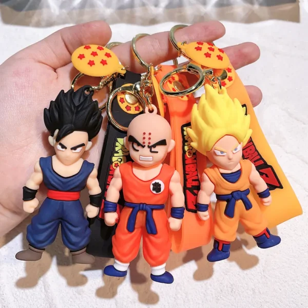 Soft pvc rubber keychain accessory pendant with 3D cartoon anime movie characters. - Image 4