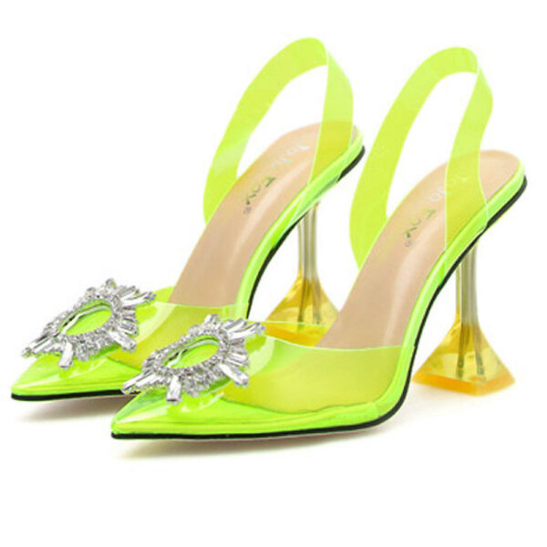 New Items Ladies Summer Fashion Sexy High Heels Sandals Clear Shoes Slip on Candy Color Jelly Shoes - Image 6