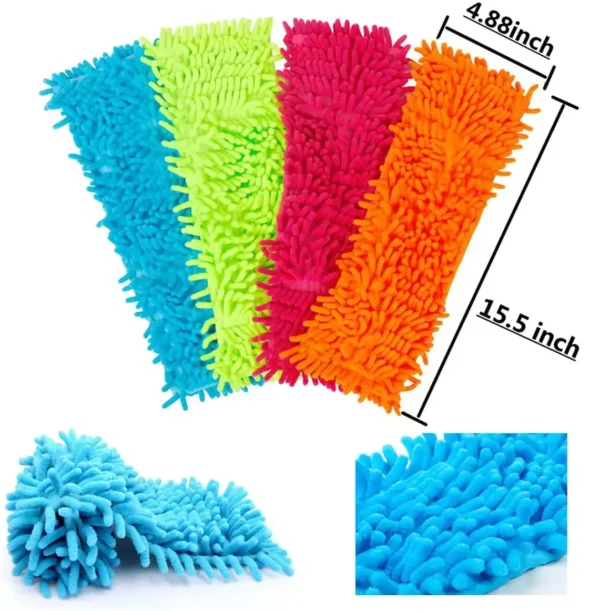 Replace the microfiber chenille flat mat with the factory floor mop head. Using a household mop for floor cleaning - Image 6