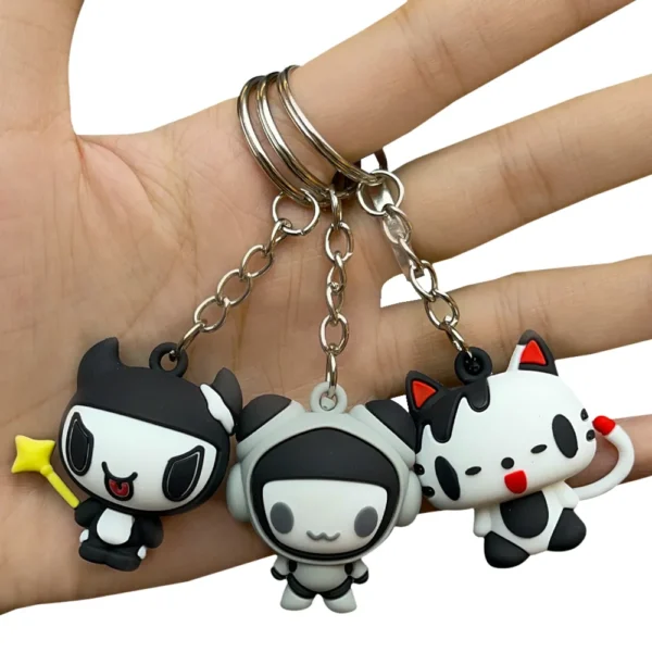 Personalized Premium 3D Silicone Rubber Keychain with Cartoon Anime Characters and 3D PVC Key Ring Kawaii Keychain - Image 3