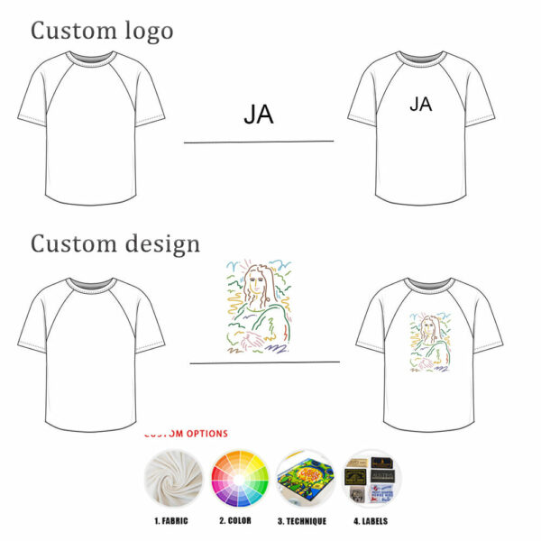 Personalized Men's Custom-Designed Oversized Raglan Shirts with Printed Embroidery - Image 7