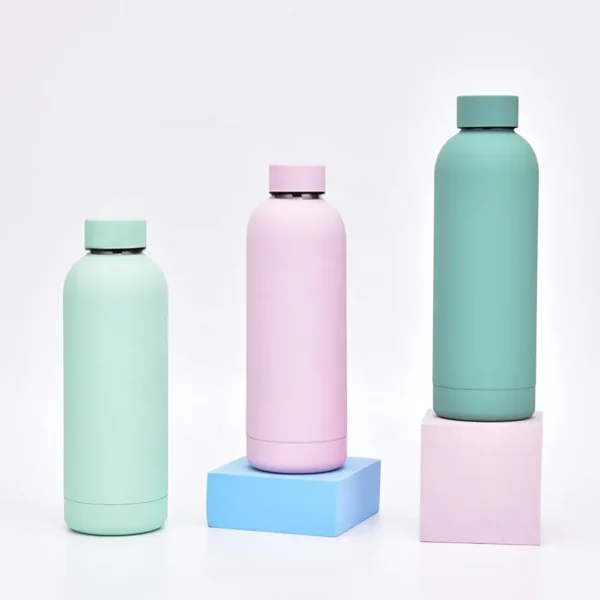 Skin-coating metal sports water bottle with double wall insulation and vacuum flask made of stainless steel - Image 3