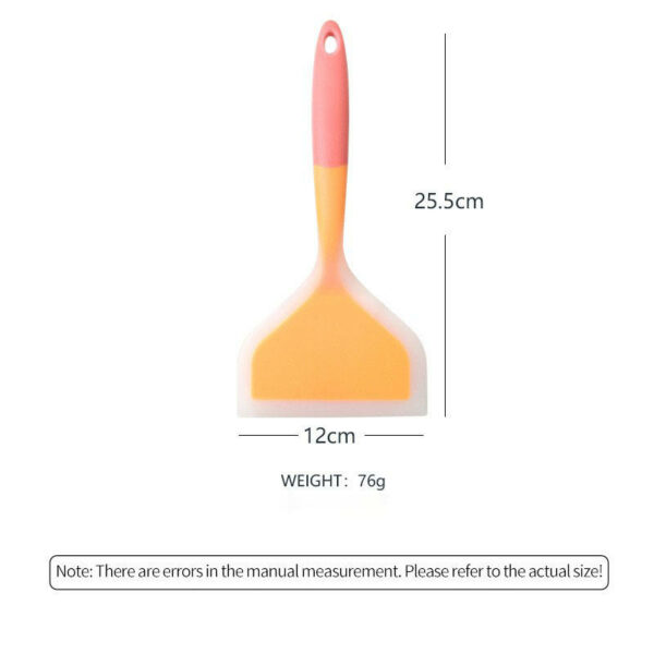 Wide silicone spatula for cooking; non-stick silicone pancake spatula; large fish turner - Image 7