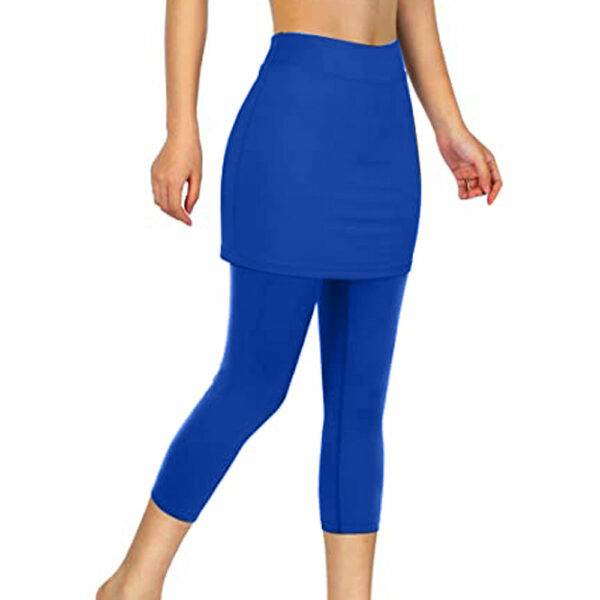 Women's Yoga Leggings: Bulk Fake Two-Piece Hidden Pocket Exercise Pants