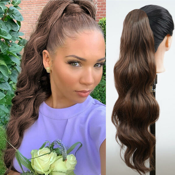 Popular Girls' High Temperate Fiber Ponytails for Women Heat-Resistant Synthetic Curly Ponytail Wigs - Image 7