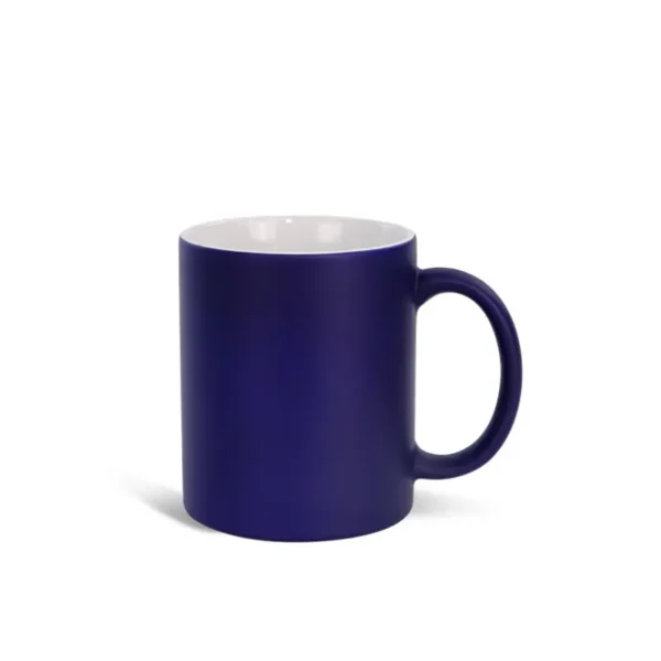 Elegant black porcelain mug with handle that is sublimated for a holiday celebration. - Image 6