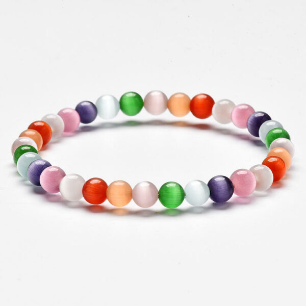 Women's fashion beaded bracelet, bestone custom factory wholesale stacked stretch colorful beaded bracelet - Image 2