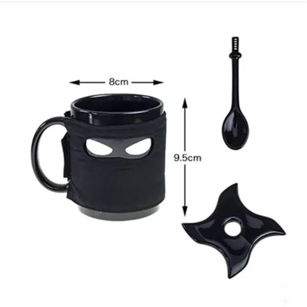 Creative Black Mugs for Coffee, Milk Tea, Sword Mugs with Spoon - Wholesale - Image 6