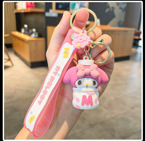 Creates Gifts with Cute Decoration 3D KT Cat Character Souvenir Anime Figure PVC Rubber Keychain Key ring - Image 3