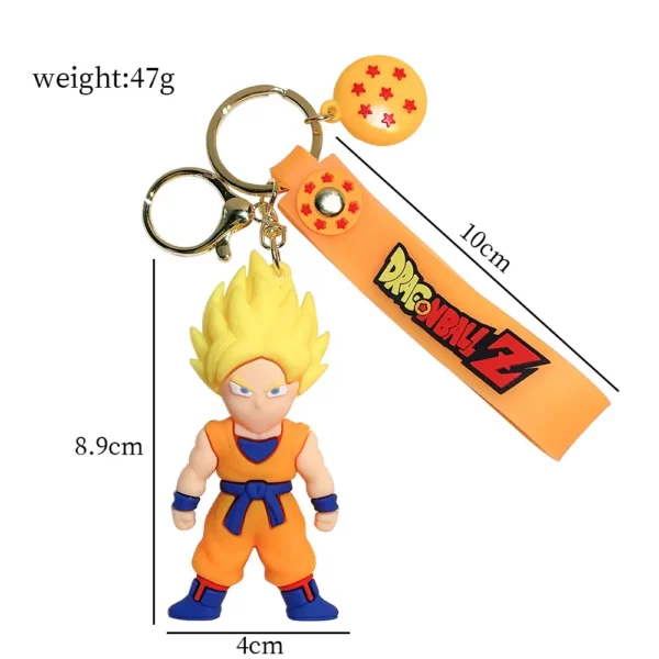 Soft pvc rubber keychain accessory pendant with 3D cartoon anime movie characters. - Image 3