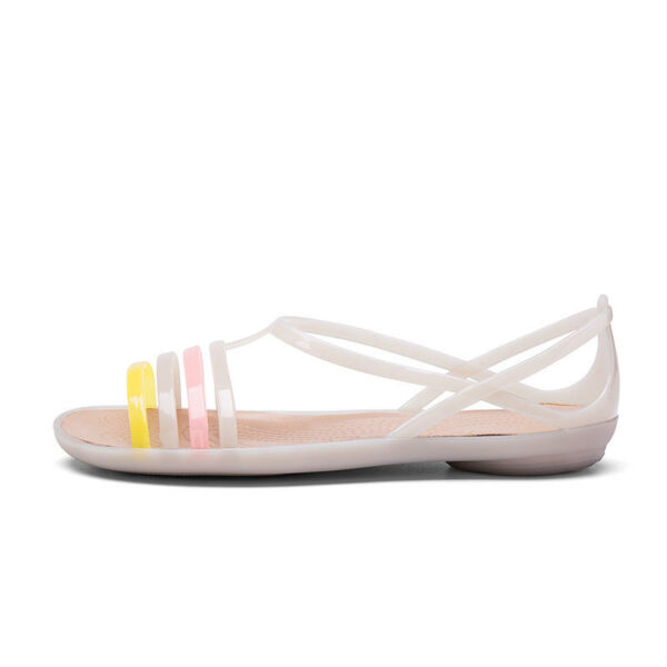 Hot Deals on Women's Multicolored Flat Jelly Shoes - Image 7