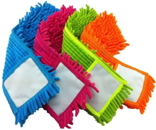 Replace the microfiber chenille flat mat with the factory floor mop head. Using a household mop for floor cleaning - Image 7