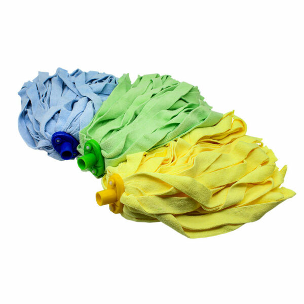 Wet floor mop with factory-absorbent microfiber strip Commercial Floor Cleaning Mops with a Round Wet Mop Head Made of Microfiber Cotton - Image 8