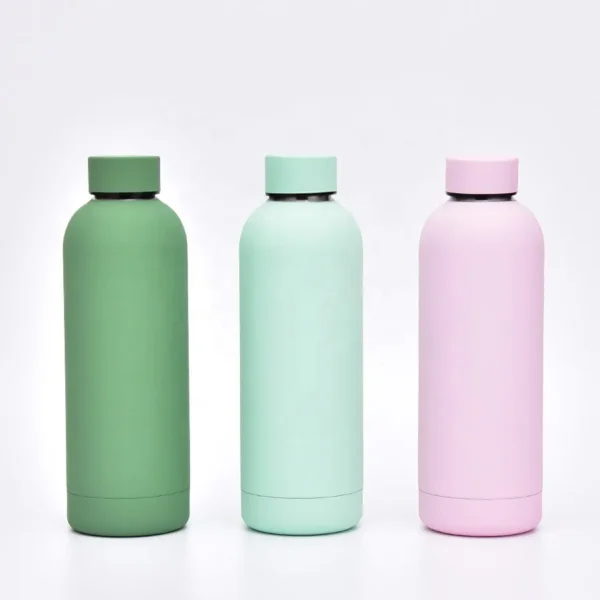 Skin-coating metal sports water bottle with double wall insulation and vacuum flask made of stainless steel - Image 2