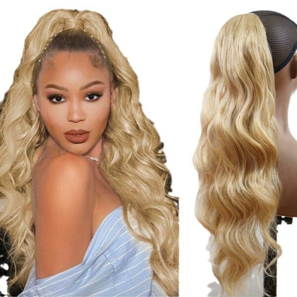 Popular Girls' High Temperate Fiber Ponytails for Women Heat-Resistant Synthetic Curly Ponytail Wigs - Image 2