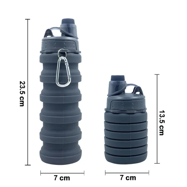 Popular eco-friendly products Sports Water Bottle with Foldable Silicone Cap, Flexible and Free Product Sample with Logo - Image 2