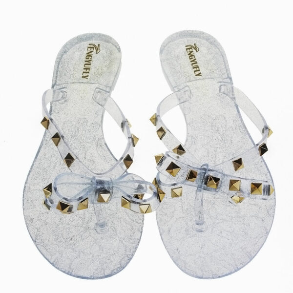 Fashionable women's shoes, summertime flat sandals, seductive and charming jelly sandals - Image 7