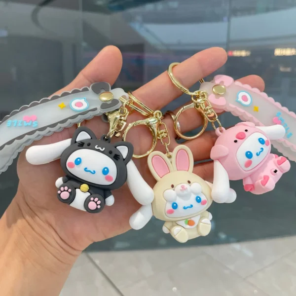 Keychains with Hello Kitty at Wholesale Prices Silicone cute key chains for bags featuring a cute Kouromi cartoon design. - Image 2