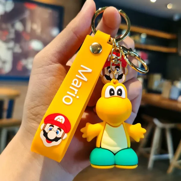 3D PVC Cartoon Keychain Custom Rubber Keychain with Super Mario Bros. Mushroom Design for Car Bag Decoration and Promotion - Image 2