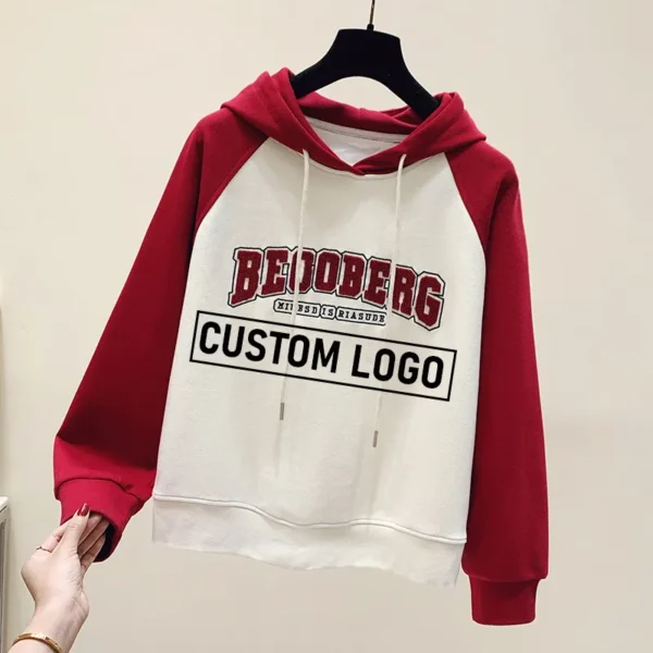 High-quality simple crop tops with a custom puff print for ladies, acid-washed wholesale embroidered 100% cotton hoodie set sweatshirt - Image 7